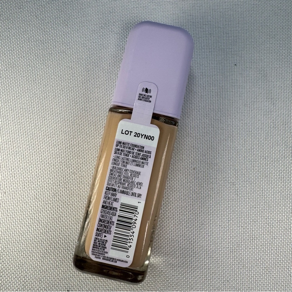 NWT Maybelline Super Stay Up to 30HR Wear Lumi-Matte Longwear Foundation 118 - Picture 3 of 3